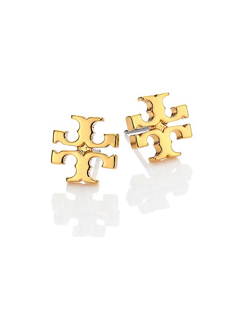 Tory Burch - T-Logo Stud Earrings/Goldtone