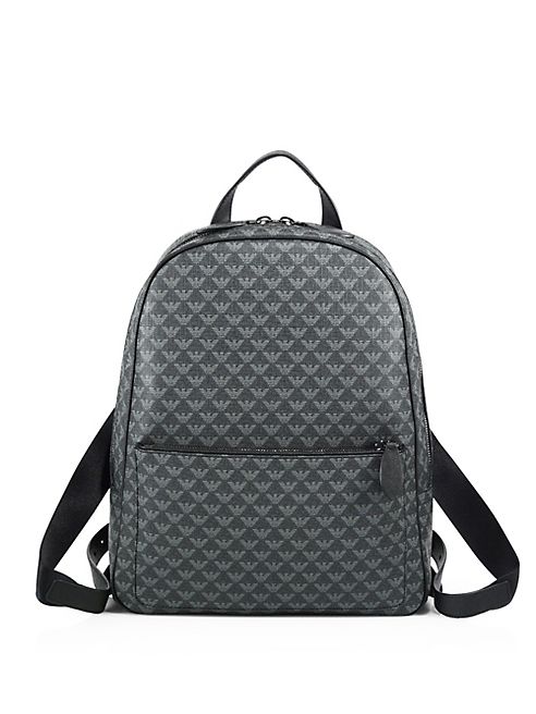 Giorgio Armani - Medium Signature Logo Leather Backpack