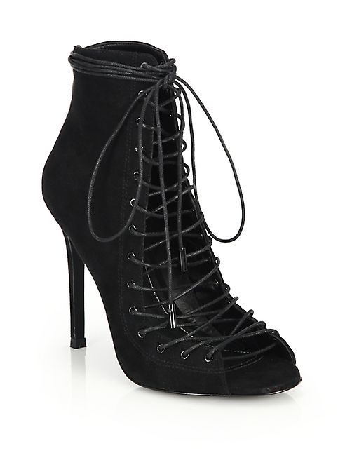 KENDALL + KYLIE - Ginny Suede Lace-Up Booties