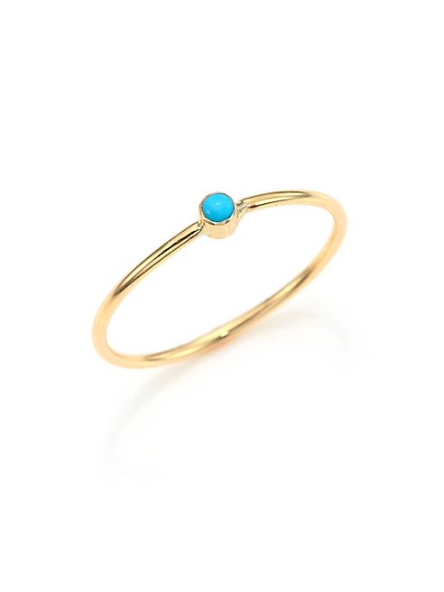 Zoe Chicco - Turquoise & 14K Yellow Gold Ring