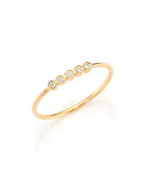 Zoe Chicco - Diamond & 14K Yellow Gold Ring