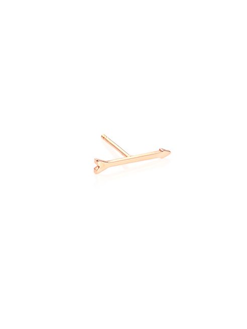 Zoe Chicco - 14K Rose Gold Single Arrow Stud Earring