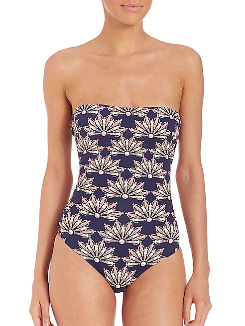 OndadeMar - One-Piece Dancing Blue Strapless Swimsuit