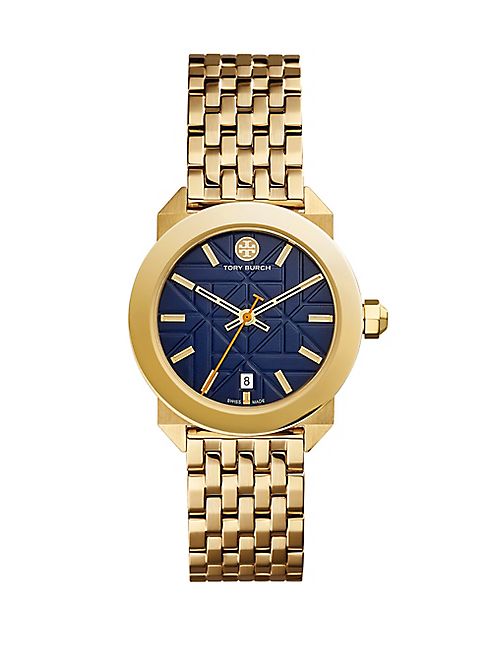 Tory Burch - Whitney Goldtone Stainless Steel Bracelet Watch