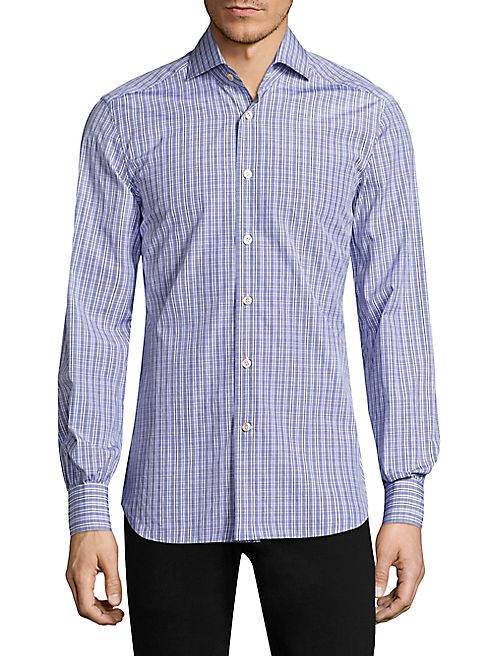 Kiton - Plaid Button-Down Shirt