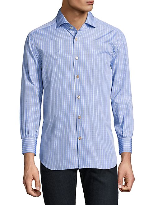 Kiton - Plaid Cotton Casual Button Down Shirt