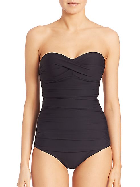 HEIDI KLEIN - One-Piece Sardinia Ruched Bandeau Swimsuit