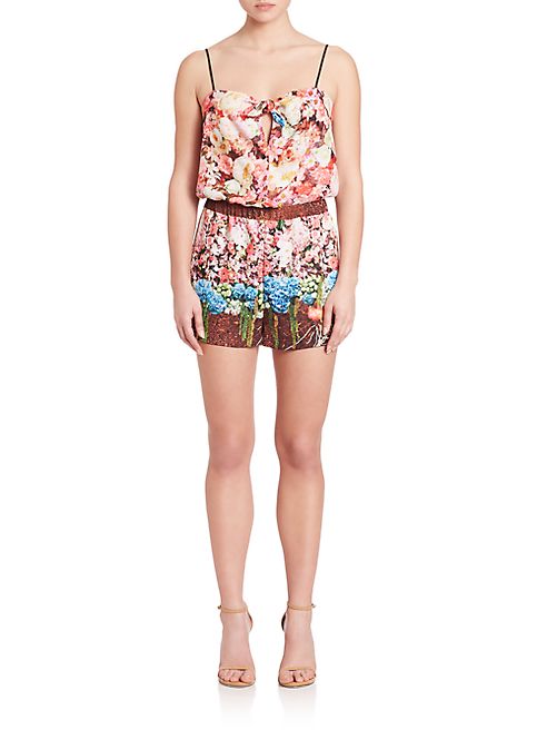 Clover Canyon - Floral-Print Short Jumpsuit