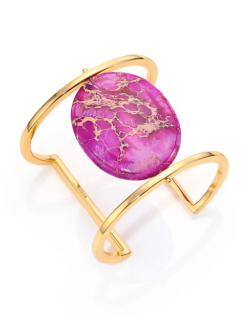 Nest - Purple Jasper Cabochan Cuff Bracelet