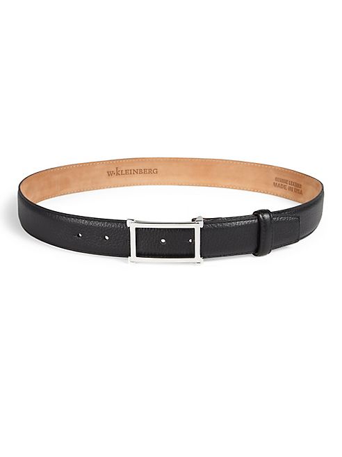 W. Kleinberg - Rectangle Buckle Leather Belt