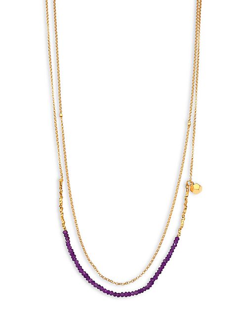 Astley Clarke - Biography Amethyst Beaded Double-Strand Necklace