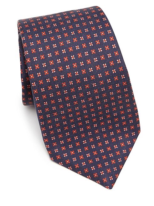 Kiton - Floral Printed Silk Tie