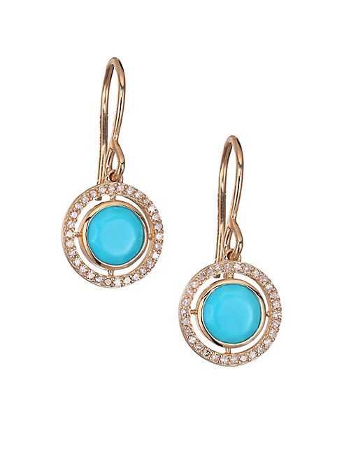 Astley Clarke - Biography Celestial Turquoise, Diamond & 14K Yellow GoldDrop Earrings