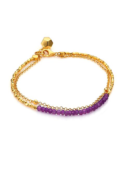 Astley Clarke - Biography Amethyst Beaded Friendship Bracelet