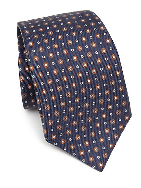 Kiton - Dot Patterned Silk Tie