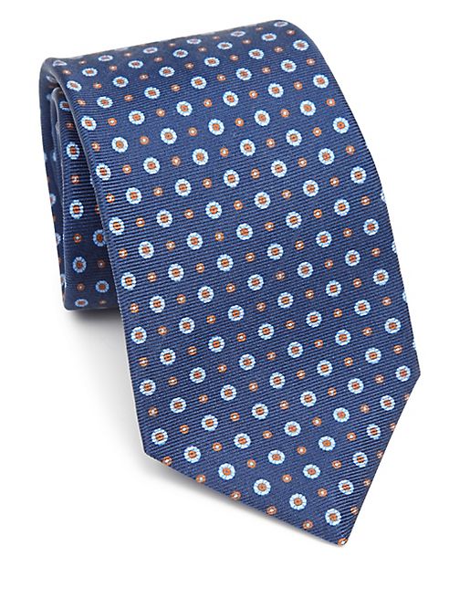 Kiton - Dot Pattern Silk Tie