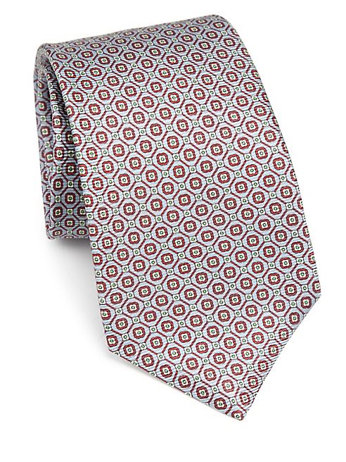 Kiton - Geometric Silk Tie