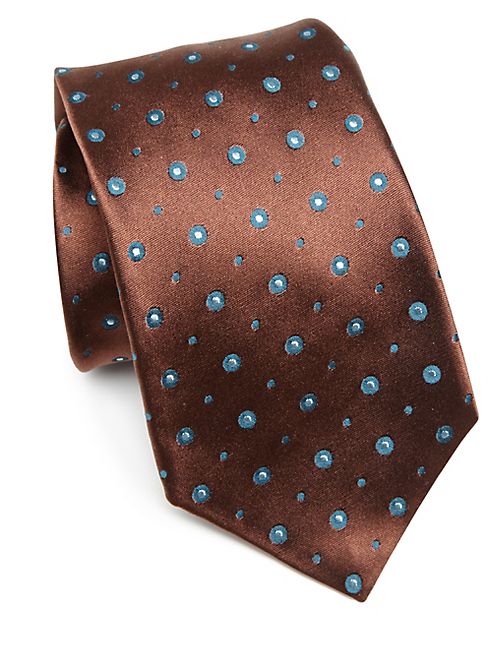 Kiton - Circle Patterned Silk Tie