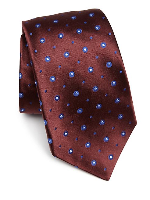 Kiton - Circle Patterned Silk Tie