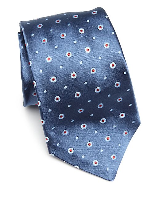 Kiton - Circle Print Silk Tie