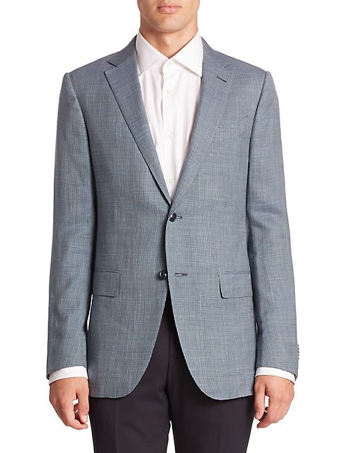 Ermenegildo Zegna - Microcheck Wool-Blend Sportcoat