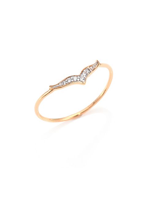 GINETTE NY - Wise Diamond & 18K Rose Gold Ring