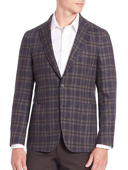 Saks Fifth Avenue Collection - Wool Plaid Sportcoat