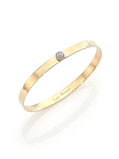 Phillips House - Affair Infinity Love Always Diamond & 14K Yellow Gold Bangle Bracelet