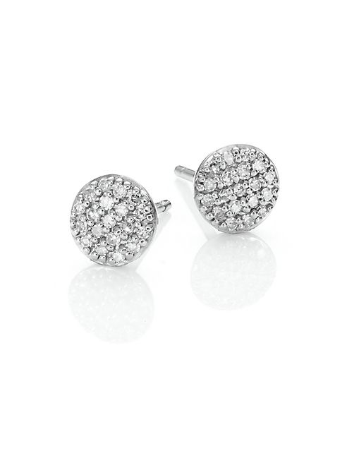 Phillips House - Affair Micro Infinity Diamond & 14K White Gold Stud Earrings