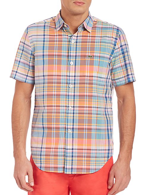 Lacoste - Short Sleeve Plaid Shirt