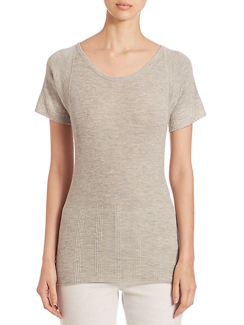 Derek Lam - Rib-Knit Cashmere & Silk Blend T-Shirt