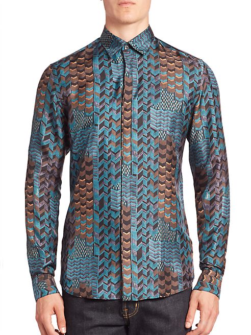 Salvatore Ferragamo - Printed Cotton Shirt