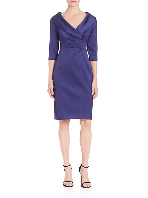 Kay Unger - Portrait Collar Satin Dress