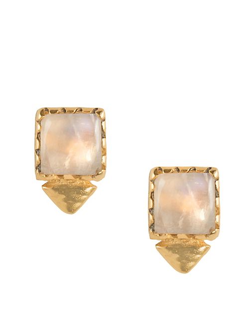 Shana Gulati - Tulum Oberon Stud M Moonstone Earrings