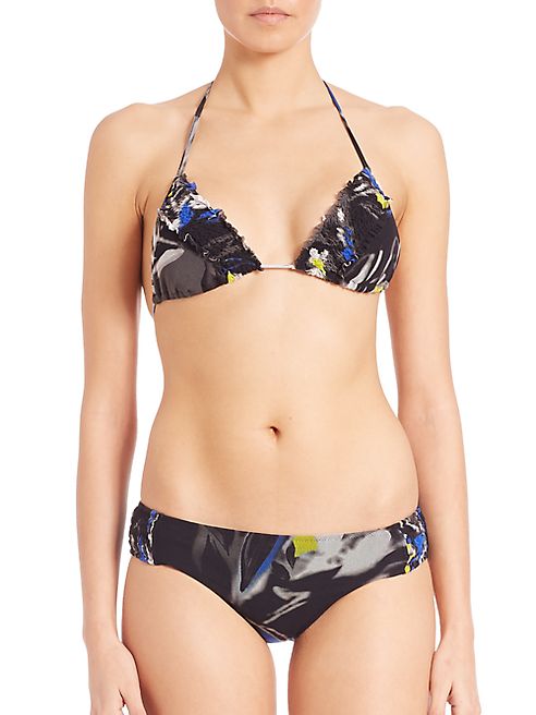 Fuzzi Swim - Two-Piece Printed Ruffle String Bikini