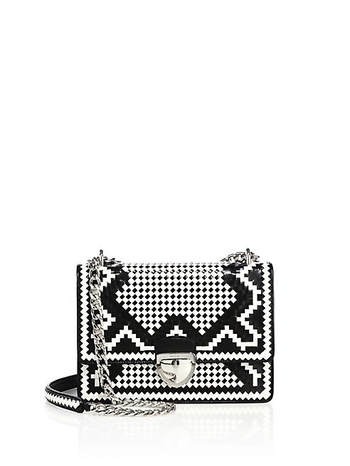 Prada - Madras Woven Leather Chain Bag