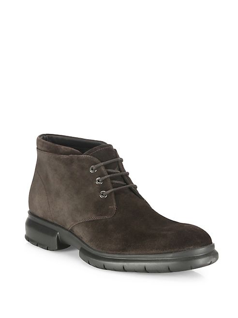 Salvatore Ferragamo - Gallagher Suede Lace-Up Boots