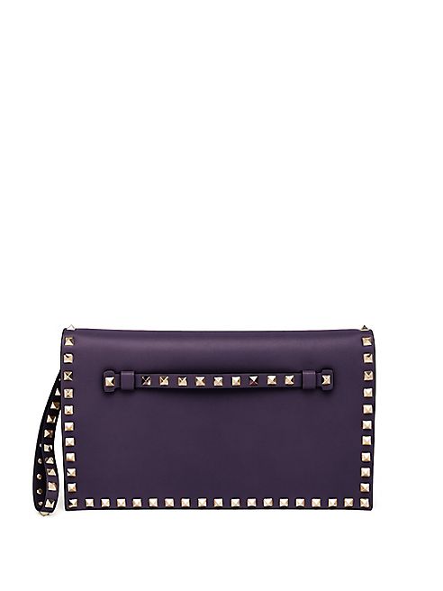 Valentino - Classic Rockstud Leather Clutch