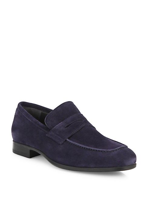 To Boot New York - Clifton Suede Penny Loafers