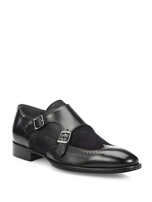 To Boot New York - Cameron Leather Double Monk-Strap Dress Shoes