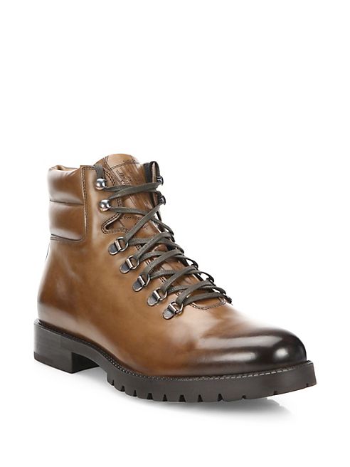 To Boot New York - Axell Lace-Up Leather Ankle-Length Boots