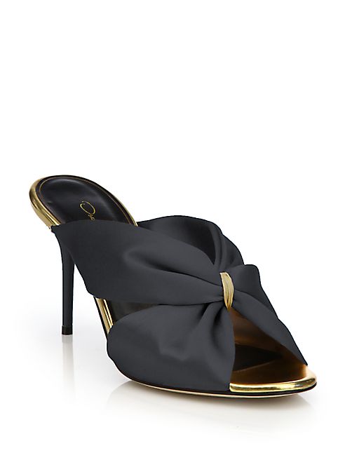 Oscar de la Renta - Glenn Satin Mule Sandals