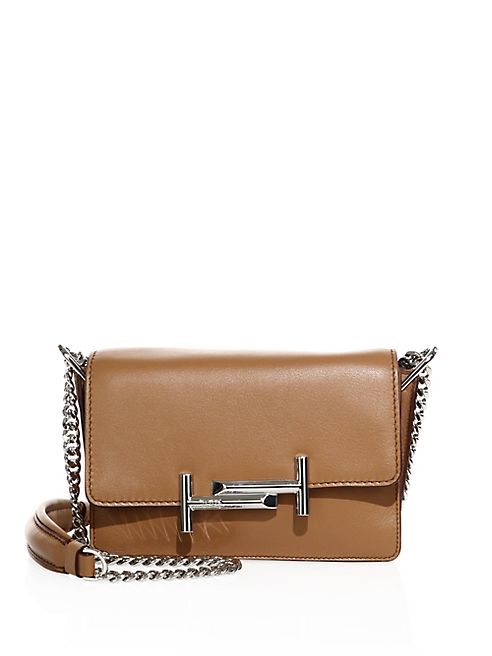 Tod's - Double T Leather & Chain Shoulder Bag