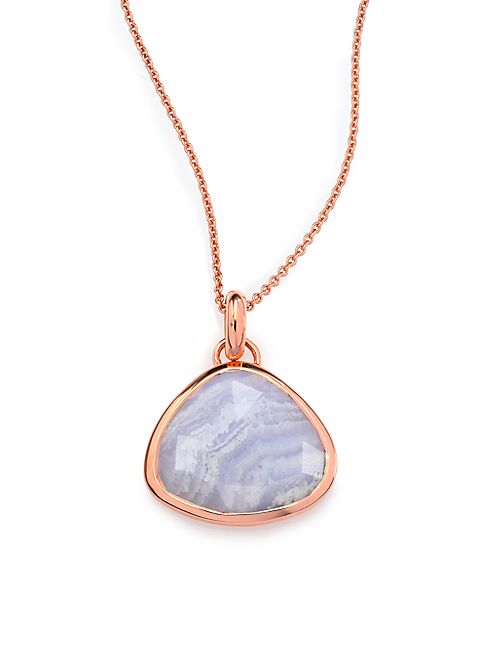 Monica Vinader - Siren Blue Lace Agate Pendant