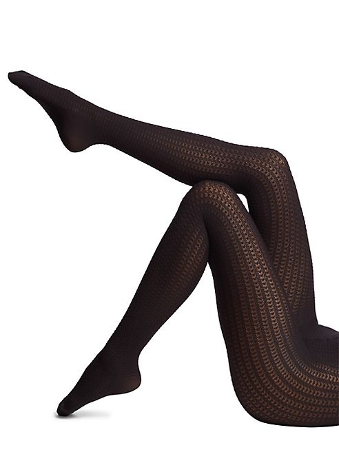 Wolford - Alba Striped & Ribbed Tights