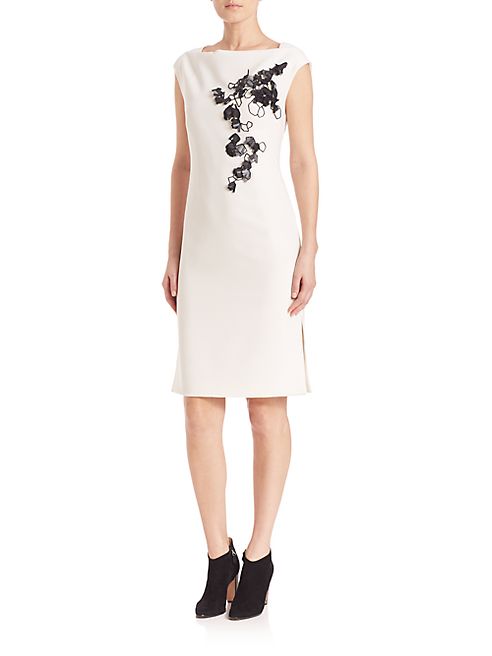 Josie Natori - Embellished Boatneck Dress