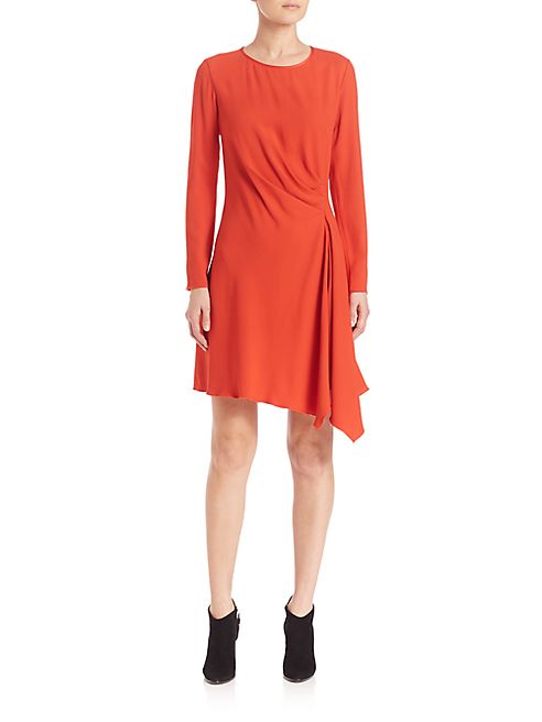 Josie Natori - Crepe Side Drape Dress