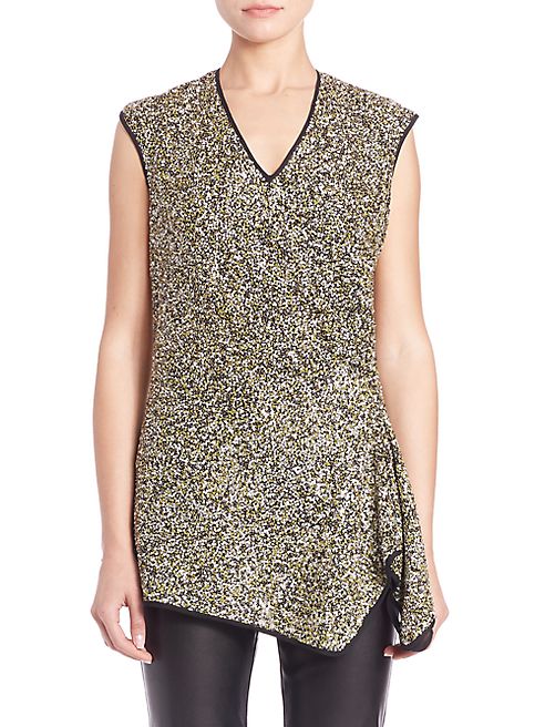 Josie Natori - Sleeveless Sequin Top