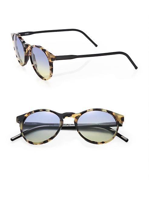 Kyme - Miki 48mm Round Tortoise Sunglasses