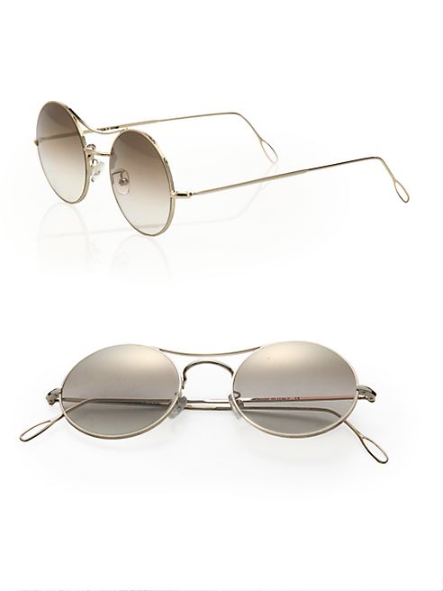 Kyme - 49mm Round Mirror Sunglasses